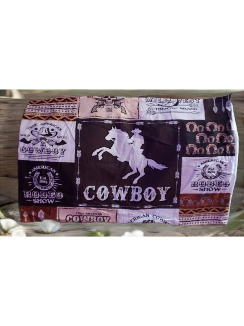 Western Comforter Set Queen Size 88Lx84W Horse Cowboy Bedding  2 Standard Pillow